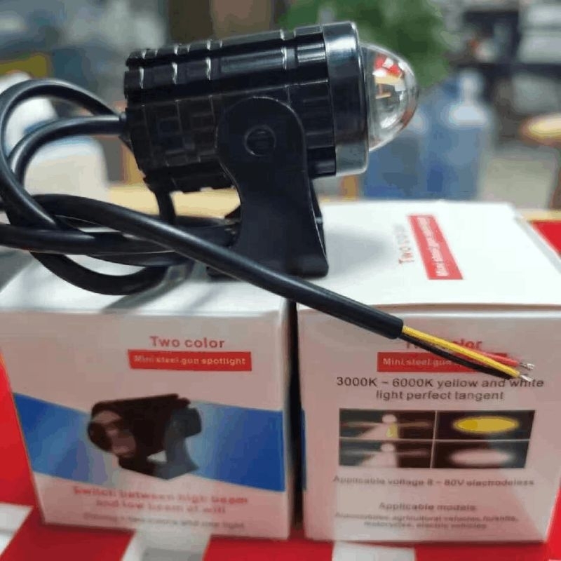 Đèn Trợ Sáng 12v xe máy xe điện đèn trợ sáng bi cầu