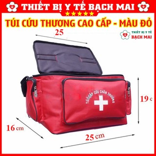 TÚI CỨU THƯƠNG ĐỎ TO - TÚI Y TẾ MÀU ĐỎ CAO CẤP ĐỦ 4 SIZE KÍCH THƯỚC