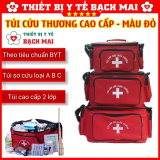 TÚI CỨU THƯƠNG ĐỎ TO - TÚI Y TẾ MÀU ĐỎ CAO CẤP ĐỦ 4 SIZE KÍCH THƯỚC