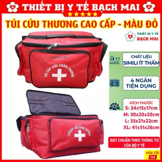 TÚI CỨU THƯƠNG ĐỎ TO - TÚI Y TẾ MÀU ĐỎ CAO CẤP ĐỦ 4 SIZE KÍCH THƯỚC