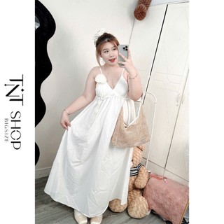 ĐẦM MAXI BIGSIZE 2 DÂY BÈO NGỰC [TNT SHOP BIGSIZE 60KG 90KG]