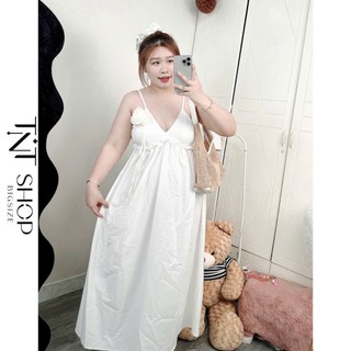 ĐẦM MAXI BIGSIZE 2 DÂY BÈO NGỰC [TNT SHOP BIGSIZE 60KG 90KG]