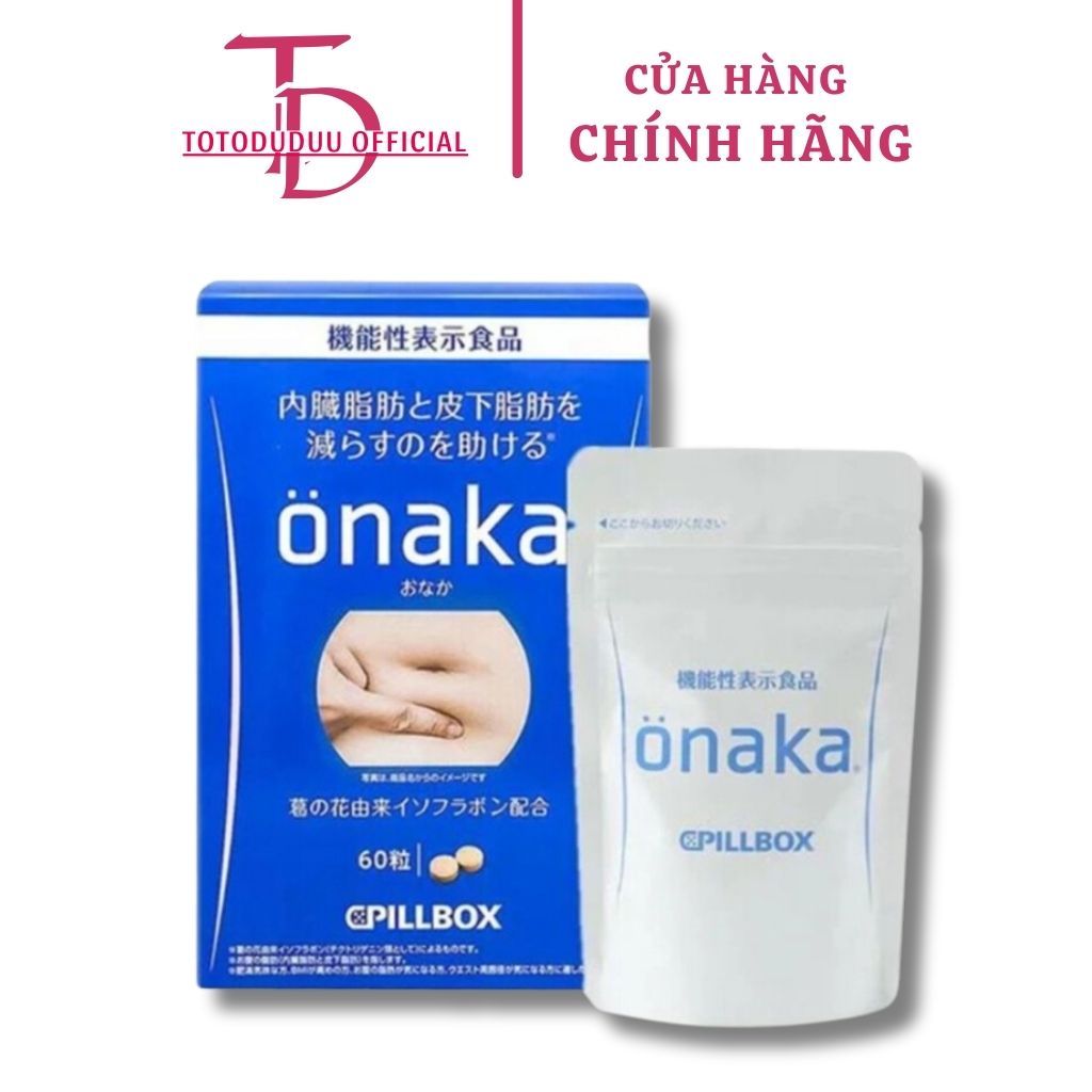 Viên uống giảm mỡ bụng, giảm cân hiệu quả Onaka của Nhật bản gói 60 viên