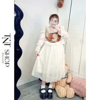 ĐẦM CÔNG CHÚA THÊU PHỐI TƠ CỔ ĐIỂN [TNT SHOP BIGSIZE 60KG 90KG]