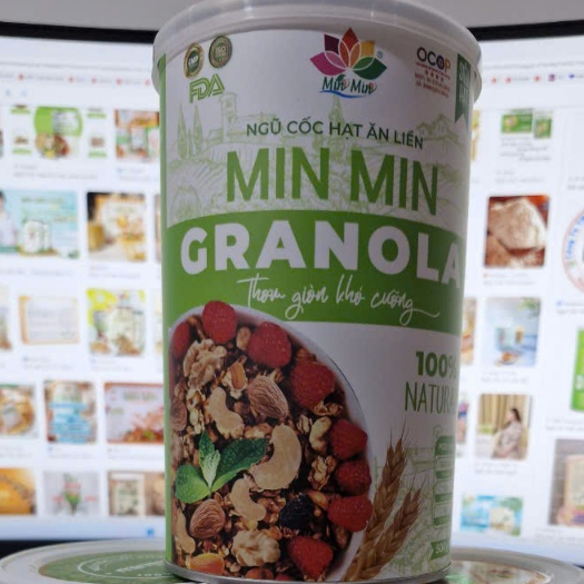 Ngũ cốc hạt ăn liền granola min min [hộp 500gram minmin]