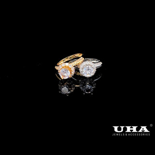 Nhẫn nữ UHA đính xoàn N949 mạ vàng cao cấp