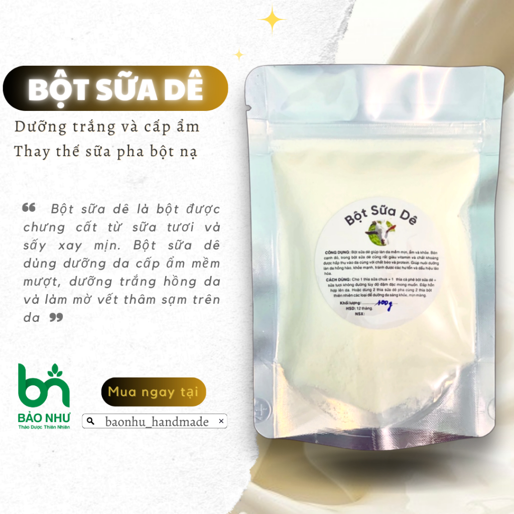 1kg Bột Sữa Dê Đắp Mặt Siêu Trắng