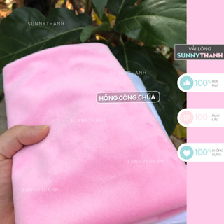  FULL tông HỒNG - Vải lông nhung 1mm - Vải may thú bông may doll scrunchies may gối ôm cho bé 