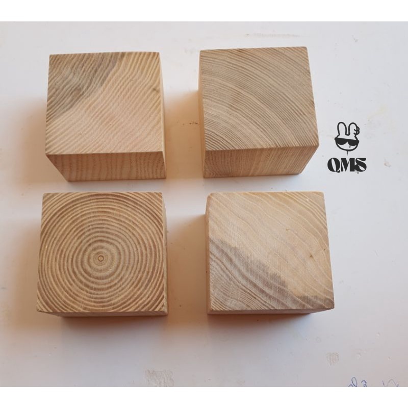 Miếng Gỗ Vuông, Cube 5cm, 6cm, 7,3cm. Khối Trụ 6cm