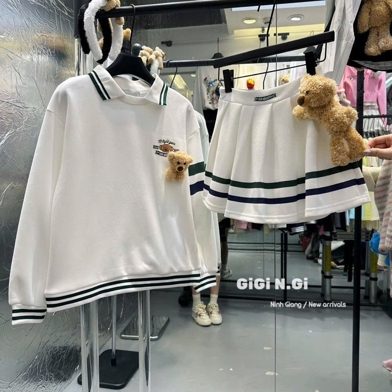 SET TENIS VIỀN XANH 13DE MARZO GẤU [HÀNG SẴN]