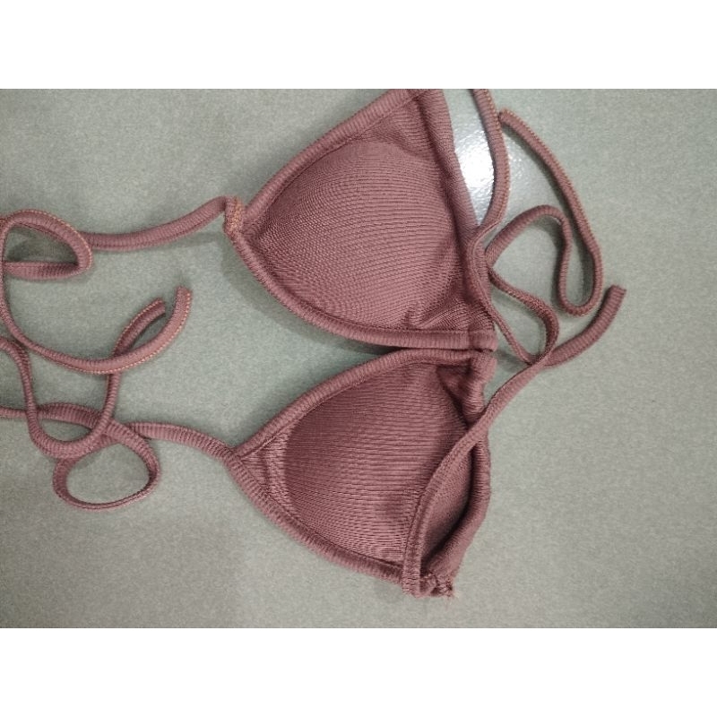 Áo ngực bikini lẽ, chất liệu vải thun tâm lạnh có dây rút, dây đeo cổ đi biển | BigBuy360 - bigbuy360.vn
