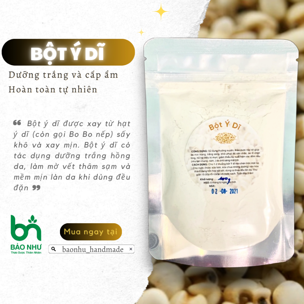 Bột Ý Dĩ Ủ Trắng Mịn Da