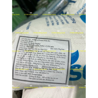 1 bao 25kg phân Kali sunphate K2SO4{chính hãng Hàn Quốc}