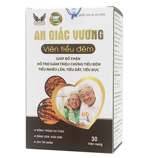 ✔️️️Viên tiểu đêm An Giấc Vương - Giúp bổ thận, hỗ trợ giảm tiểu đêm, tiểu đục (Hộp 30v) Davico