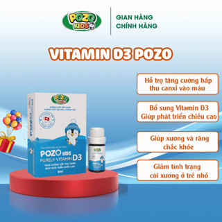 Vitamin D3 Pozokids - Thực Phẩm Bảo Vệ Sức Khỏe Purely Vitamin D3 - Giúp Tăng Cường Hấp Thu Canxi, Phát Triển Chiều Cao