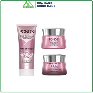 Combo Dưỡng Da Pond Trắng Hồng (3 Sản Phẩm: Sữa Rửa Mặt, Kem Pond Ngày và Đêm)