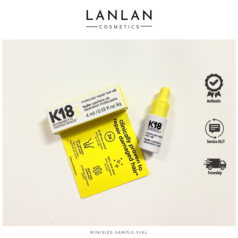 Dầu dưỡng tóc K18 Biomimetic Hairscience Molecular Repair Hair Oil [Mini 4ml]
