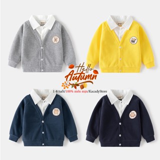 Áo nỉ bé trai WELLKIDS áo khoác nỉ thu đông cho bé trai mẫu mới 2025