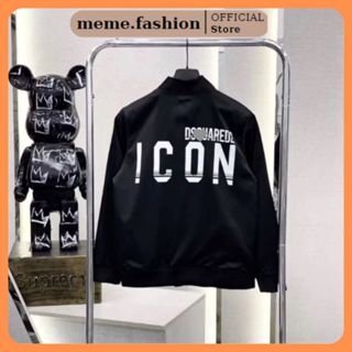 Áo khoác gió 2 lớp dsq2, Áo khoác Bomber DSQ icon vạch kẻ ngang chữ kiểu dáng unisex mẫu hot 2024.