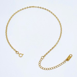 Lắc chân titan nữ dây oval họa tiết cánh quạt lấp lánh sáng màu không đen gỉ