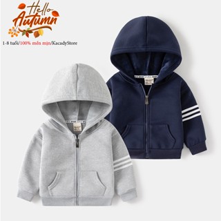 Áo khoác hoodie cho bé trai WELLKIDS áo khoác nỉ lót lông nhung bé trai mẫu mới 2025