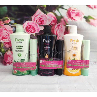   TẶNG KÈM 1 CHAI DẦU XẢ  DẦU GỘI BỒ KẾT DẦU GỘI BƯỞI GIẢM GÃY RỤNG FRESH 650G. 