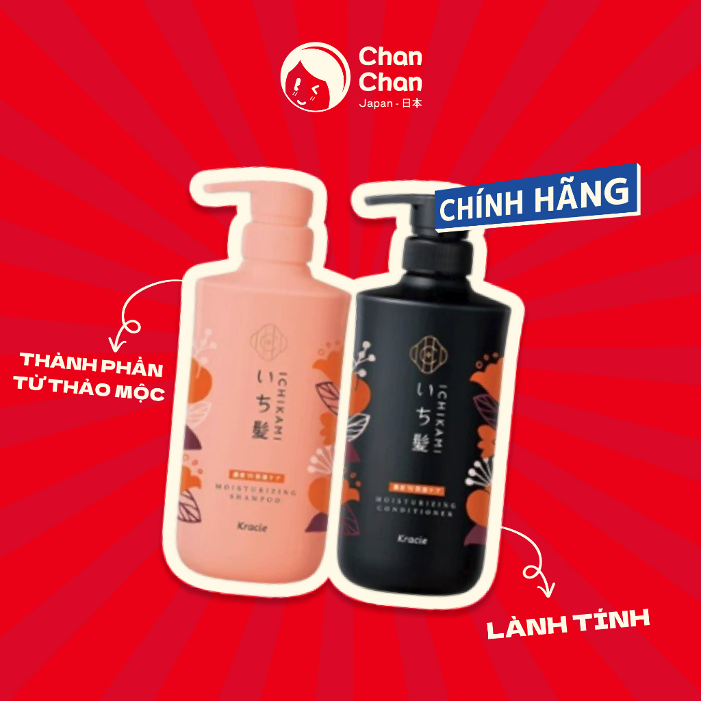 Set gội xả Ichikami (480ml x 2) Nhật Bản chính hãng Chan Chan Japan
