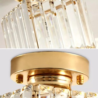 Đèn ốp trần họa tiết vuông pha lê