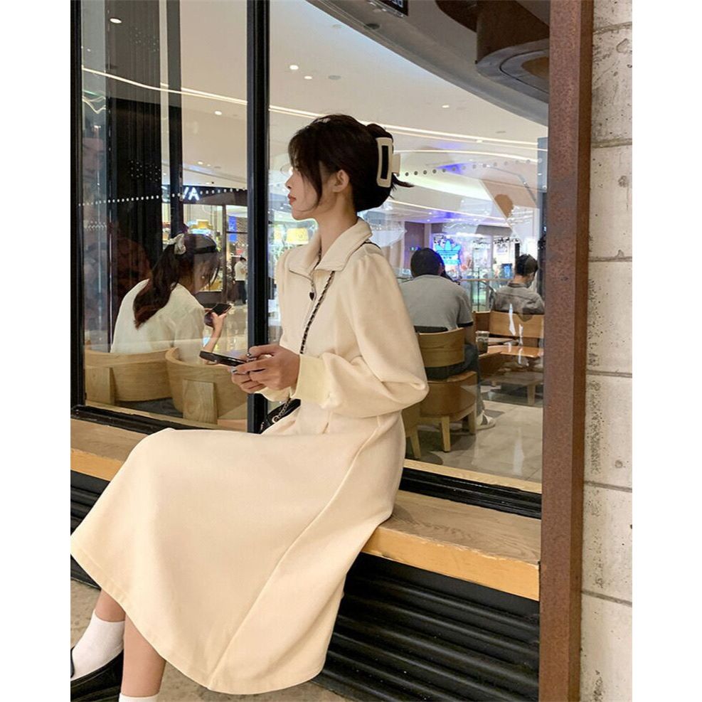 Váy dài tay polo basic Tuvada, XẢ 15K váy thu đông dáng dài, đầm dài tay nữ dáng dài - VPL137 | BigBuy360 - bigbuy360.vn