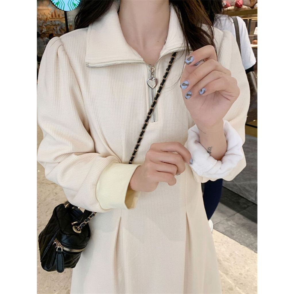 Váy dài tay polo basic Tuvada, XẢ 15K váy thu đông dáng dài, đầm dài tay nữ dáng dài - VPL137 | BigBuy360 - bigbuy360.vn