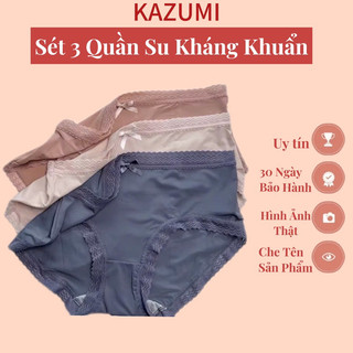 Quần Lót Nữ KAZUMI Sét 3 Chiếc Su Lụa Cao Cấp Thiết Kế Mỏng Mát Mềm Mại A50