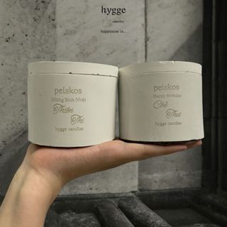   FREE KHẮC TÊN  NẾN THƠM THÔNG ĐIỆP | Nến thơm khắc tên Hygge | Set quà tặng ý nghĩa | size M | 140g 