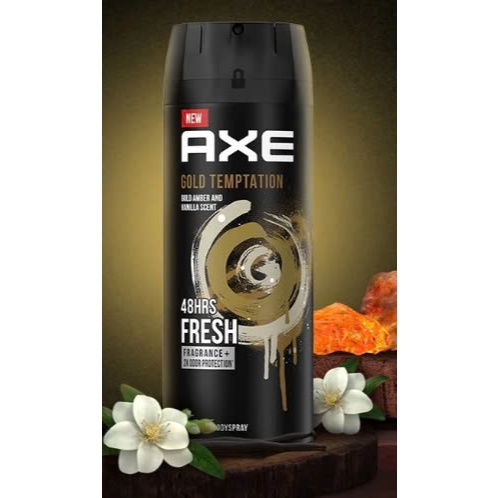 XỊT NGĂN MÙI TOÀN THÂN AXE APOLO / BLACK / GOLD TEMPTATION CHAI 135ML