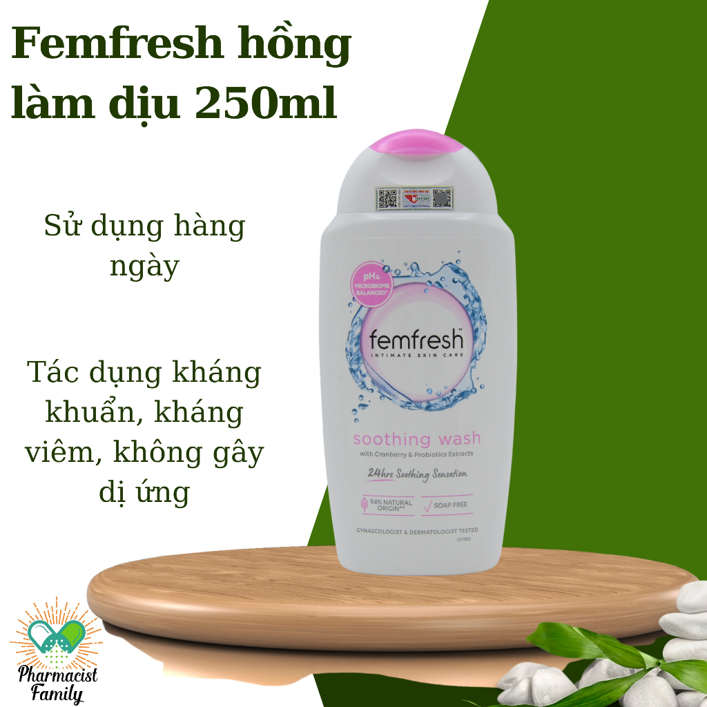 [Chính hãng] [UK] Dung dịch vệ sinh phụ nữ Femfresh nhiều màu -  250ml - Xịt thơm vùng kín -  125ml