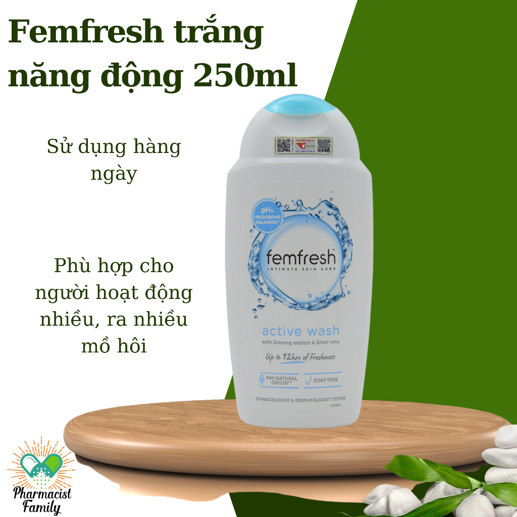 [Chính hãng] [UK] Dung dịch vệ sinh phụ nữ Femfresh nhiều màu -  250ml - Xịt thơm vùng kín -  125ml