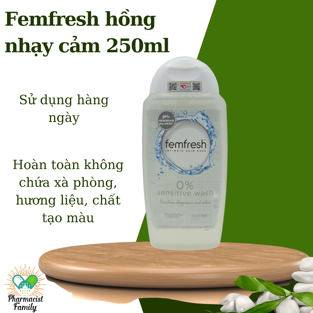 [Chính hãng] [UK] Dung dịch vệ sinh phụ nữ Femfresh nhiều màu -  250ml - Xịt thơm vùng kín -  125ml