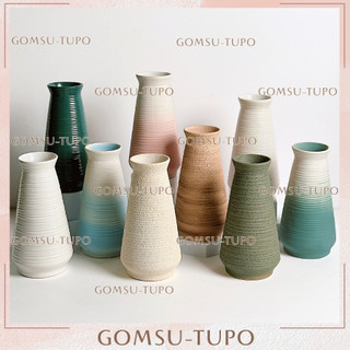  Bình gốm dáng CHAI BOWLING cắm hoa men Pastel lọ hoa gốm decor nội thấy gomsutupo Bát Tràng 