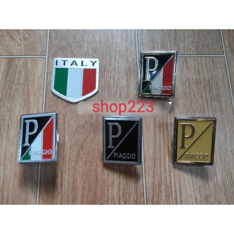 logo mặt nạ trang trí xe Piaggio Vespa