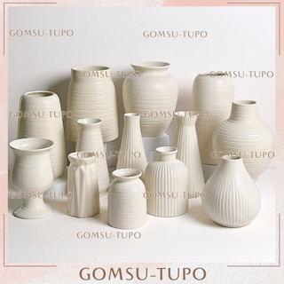 Lọ hoa men KEM TIÊU phong cách Retro vintage, Bình hoa decor gốm sứ tupo Bát Tràng