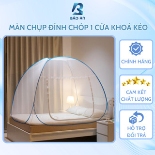 Màn chụp tự bung BẢO AN đỉnh chóp cao cấp, mùng ngủ có cửa, màn tự bung chống muỗi gấp gọn tiện dụng nhiều kích thước