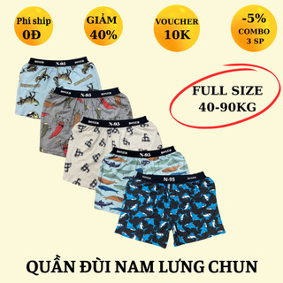  Quần ngủ nam HERO quần đùi nam thun cotton lưng chun bảng to 40-90kg 