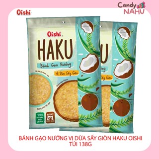 Bánh Gạo Nướng Vị Dừa Sấy Giòn HAKU Oishi túi 138gr
