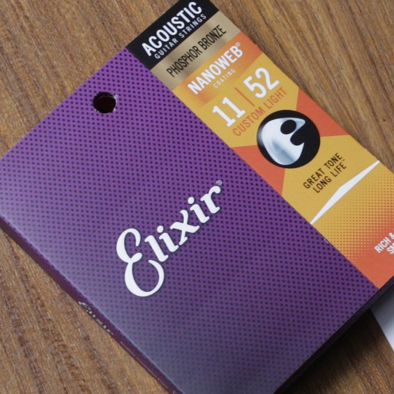 [ CAM KẾT CHÍNH HÃNG ] Dây đàn Elixir Photpho Broze/ Nanoweb chính hãng cỡ 11 - NMH Music Phân Phối 