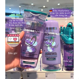 Dầu gội xả Loreal Đức cho tóc khô xơ cần cấp ẩm với Hyaluronic - Nguồn hàng Đức