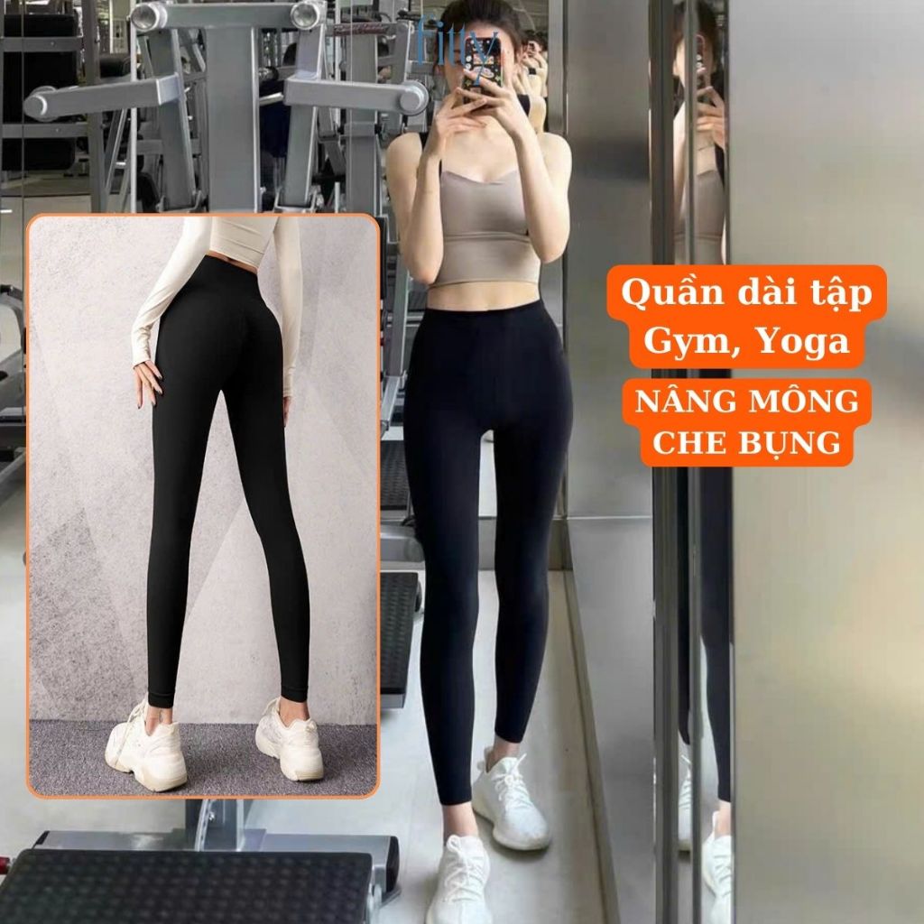 Quần Legging Dài Tập Gym Yoga Nữ, Quần Dài Thể Thao Nữ Cạp Cao Che Bụng Chống Lộ, Nâng Mông Tôn Dáng Eo S22 | BigBuy360 - bigbuy360.vn