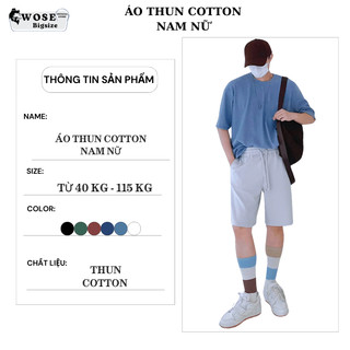  Áo Thun Nam Nữ BIGSIZE 40-120KG Thun Cotton Tay Ngắn Thời Trang Sói 