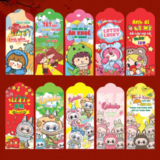 100 Bao Lì Xì Tết 2025 Hot Trend Labubu Có Chọn Mẫu