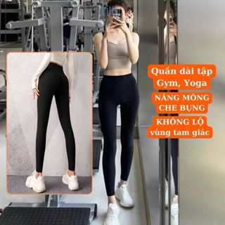 Quần Legging Dài Tập Gym Yoga Nữ, Quần Dài Thể Thao Nữ Cạp Cao Che Bụng Chống Lộ, Nâng Mông Tôn Dáng Eo S22