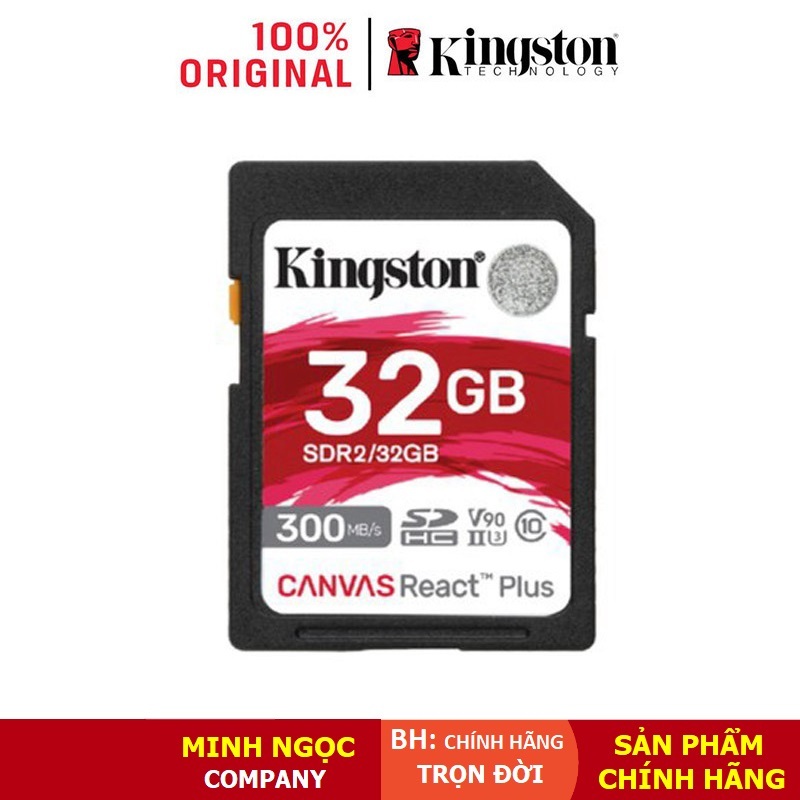 Thẻ nhớ Kingston SD Canvas React Plus 32GB – SDR2/32GB - Chính Hãng Kingston