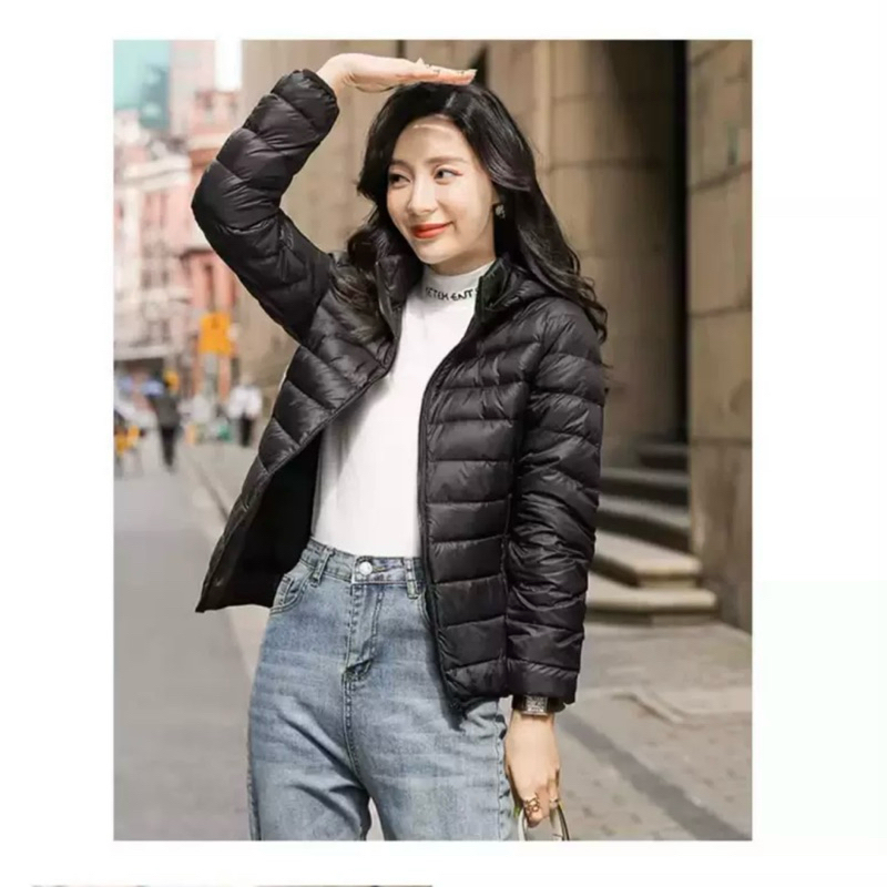 Áo Phao Nữ trần bông 3lớp ,Dáng ngắn mũ có thẻ tháo rời | BigBuy360 - bigbuy360.vn